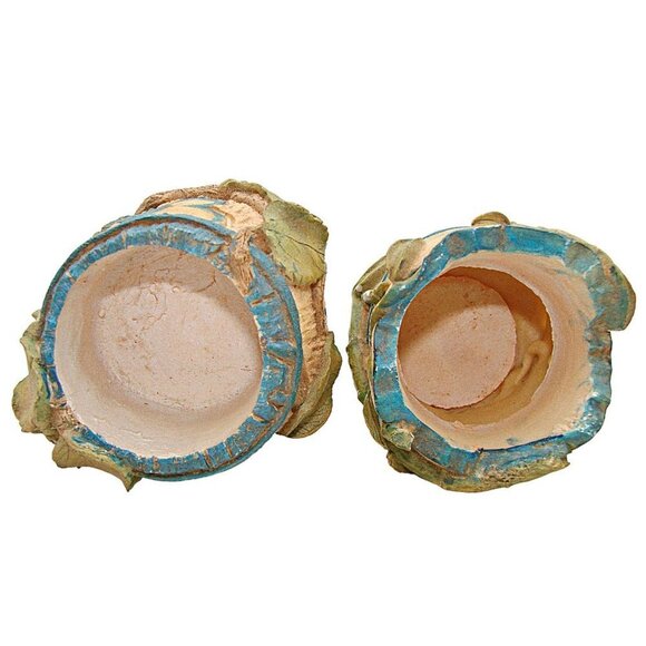 Mini Resin Bamboo Butterfly Bird Design Planters Trinket Dish Succulents Sz 3x3 - Picture 5 of 11